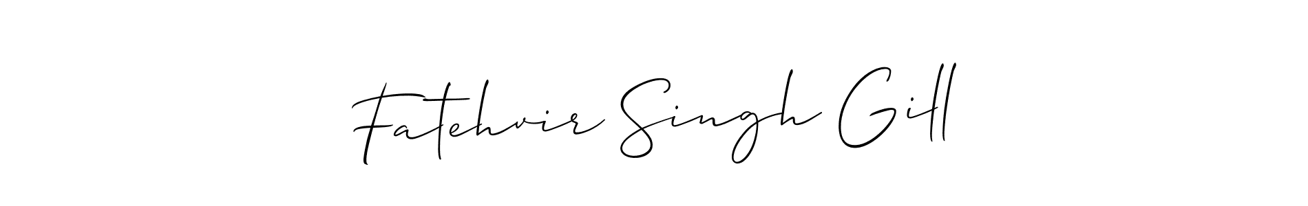 How to Draw Fatehvir Singh Gill signature style? Allison_Script is a latest design signature styles for name Fatehvir Singh Gill. Fatehvir Singh Gill signature style 2 images and pictures png