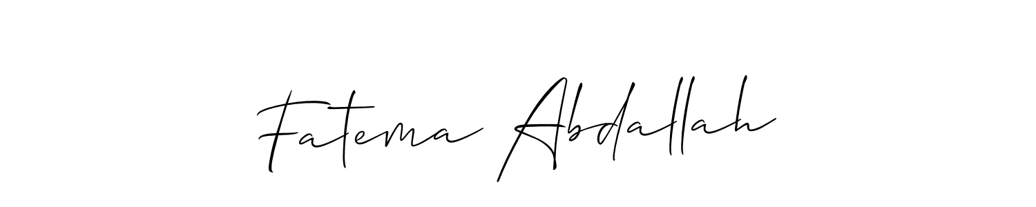 Design your own signature with our free online signature maker. With this signature software, you can create a handwritten (Allison_Script) signature for name Fatema Abdallah. Fatema Abdallah signature style 2 images and pictures png