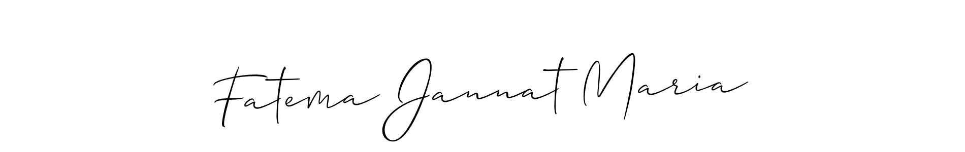 Fatema Jannat Maria stylish signature style. Best Handwritten Sign (Allison_Script) for my name. Handwritten Signature Collection Ideas for my name Fatema Jannat Maria. Fatema Jannat Maria signature style 2 images and pictures png