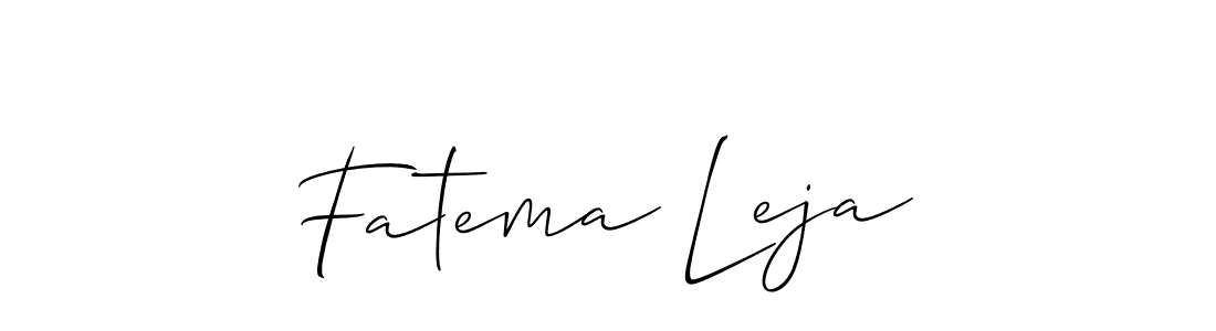 Also we have Fatema Leja name is the best signature style. Create professional handwritten signature collection using Allison_Script autograph style. Fatema Leja signature style 2 images and pictures png