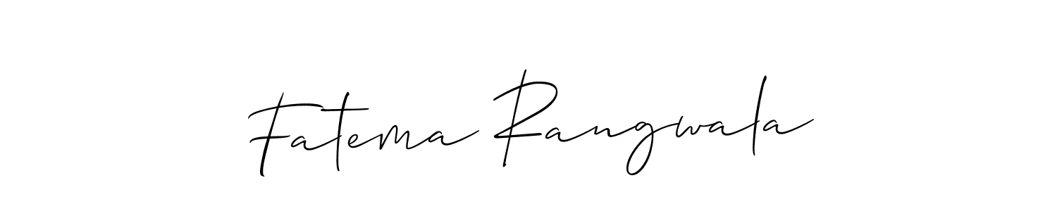 Create a beautiful signature design for name Fatema Rangwala. With this signature (Allison_Script) fonts, you can make a handwritten signature for free. Fatema Rangwala signature style 2 images and pictures png