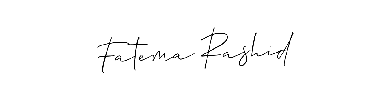 Design your own signature with our free online signature maker. With this signature software, you can create a handwritten (Allison_Script) signature for name Fatema Rashid. Fatema Rashid signature style 2 images and pictures png