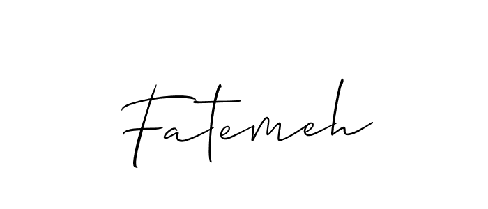 Also we have Fatemeh name is the best signature style. Create professional handwritten signature collection using Allison_Script autograph style. Fatemeh signature style 2 images and pictures png