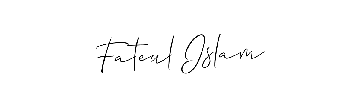 How to make Fateul Islam name signature. Use Allison_Script style for creating short signs online. This is the latest handwritten sign. Fateul Islam signature style 2 images and pictures png