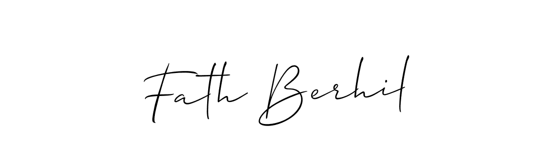 It looks lik you need a new signature style for name Fath Berhil. Design unique handwritten (Allison_Script) signature with our free signature maker in just a few clicks. Fath Berhil signature style 2 images and pictures png