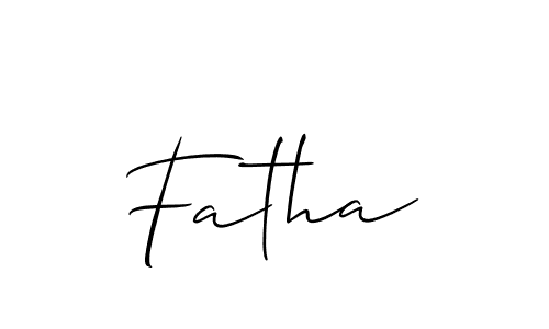 How to make Fatha signature? Allison_Script is a professional autograph style. Create handwritten signature for Fatha name. Fatha signature style 2 images and pictures png