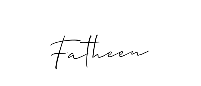 Make a short Fatheen signature style. Manage your documents anywhere anytime using Allison_Script. Create and add eSignatures, submit forms, share and send files easily. Fatheen signature style 2 images and pictures png