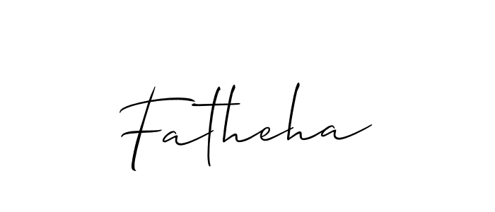 The best way (Allison_Script) to make a short signature is to pick only two or three words in your name. The name Fatheha include a total of six letters. For converting this name. Fatheha signature style 2 images and pictures png