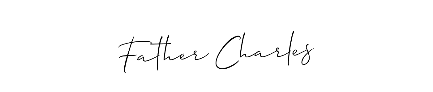 Make a beautiful signature design for name Father Charles. With this signature (Allison_Script) style, you can create a handwritten signature for free. Father Charles signature style 2 images and pictures png