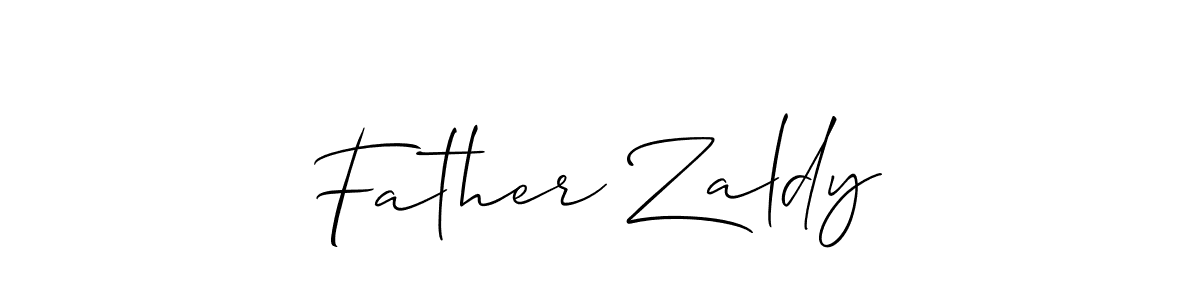 Also we have Father Zaldy name is the best signature style. Create professional handwritten signature collection using Allison_Script autograph style. Father Zaldy signature style 2 images and pictures png