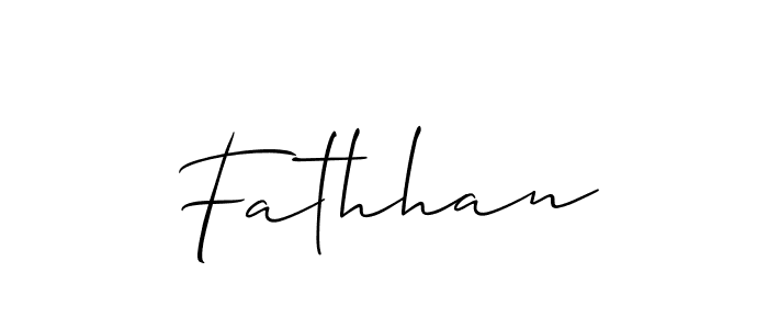 Make a beautiful signature design for name Fathhan. Use this online signature maker to create a handwritten signature for free. Fathhan signature style 2 images and pictures png