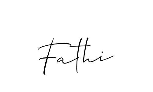 Make a short Fathi signature style. Manage your documents anywhere anytime using Allison_Script. Create and add eSignatures, submit forms, share and send files easily. Fathi signature style 2 images and pictures png