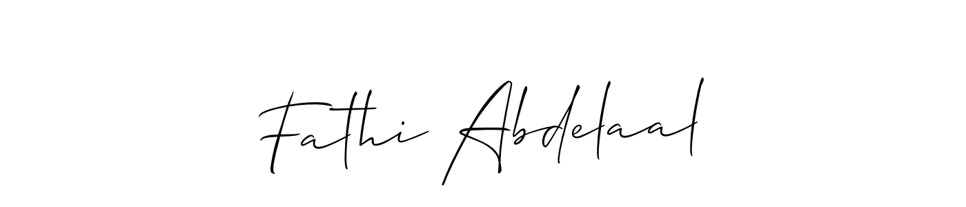 Make a short Fathi Abdelaal signature style. Manage your documents anywhere anytime using Allison_Script. Create and add eSignatures, submit forms, share and send files easily. Fathi Abdelaal signature style 2 images and pictures png
