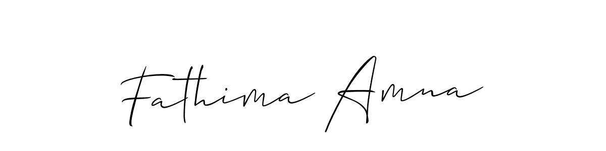 The best way (Allison_Script) to make a short signature is to pick only two or three words in your name. The name Fathima Amna include a total of six letters. For converting this name. Fathima Amna signature style 2 images and pictures png