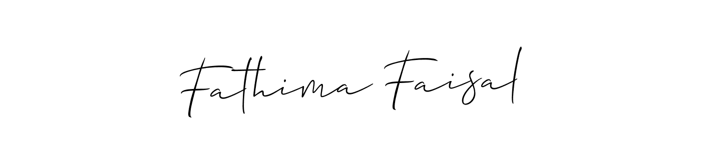 You should practise on your own different ways (Allison_Script) to write your name (Fathima Faisal) in signature. don't let someone else do it for you. Fathima Faisal signature style 2 images and pictures png