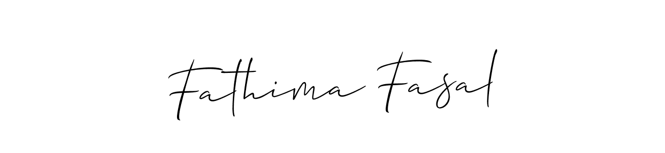 Allison_Script is a professional signature style that is perfect for those who want to add a touch of class to their signature. It is also a great choice for those who want to make their signature more unique. Get Fathima Fasal name to fancy signature for free. Fathima Fasal signature style 2 images and pictures png