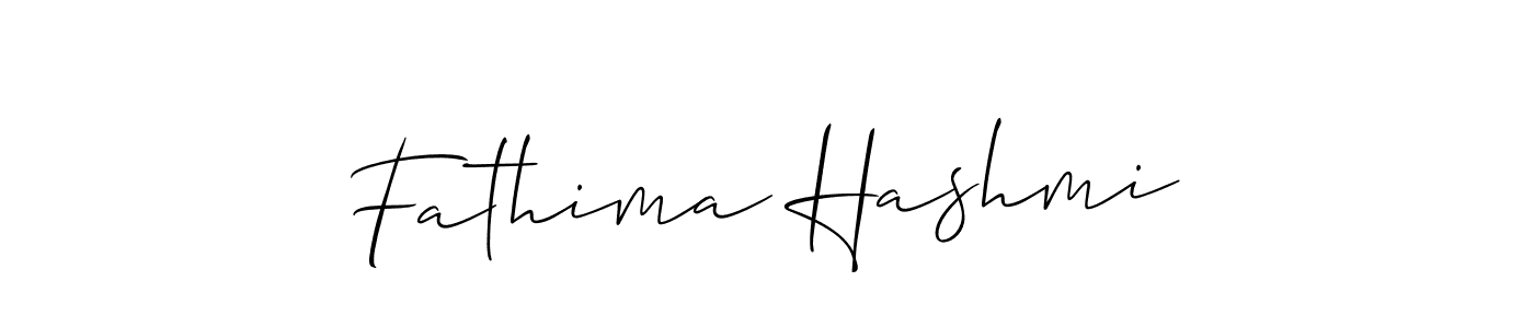 Make a beautiful signature design for name Fathima Hashmi. With this signature (Allison_Script) style, you can create a handwritten signature for free. Fathima Hashmi signature style 2 images and pictures png