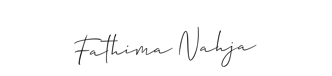 Fathima Nahja stylish signature style. Best Handwritten Sign (Allison_Script) for my name. Handwritten Signature Collection Ideas for my name Fathima Nahja. Fathima Nahja signature style 2 images and pictures png