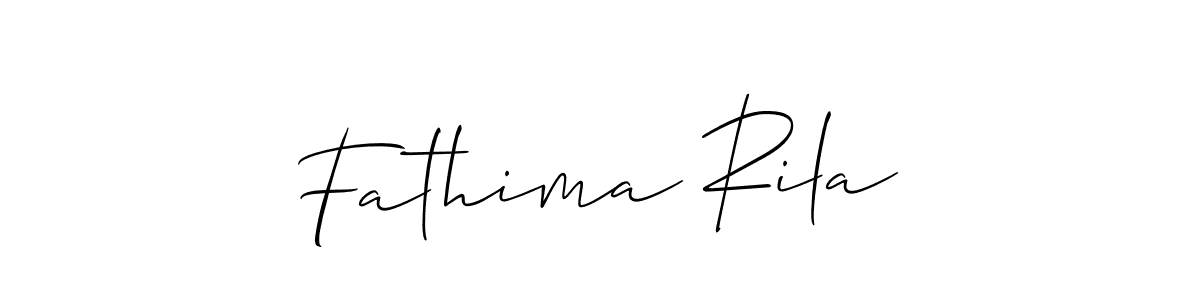 Create a beautiful signature design for name Fathima Rila. With this signature (Allison_Script) fonts, you can make a handwritten signature for free. Fathima Rila signature style 2 images and pictures png