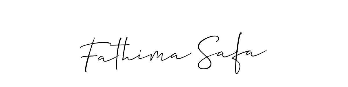 Use a signature maker to create a handwritten signature online. With this signature software, you can design (Allison_Script) your own signature for name Fathima Safa. Fathima Safa signature style 2 images and pictures png