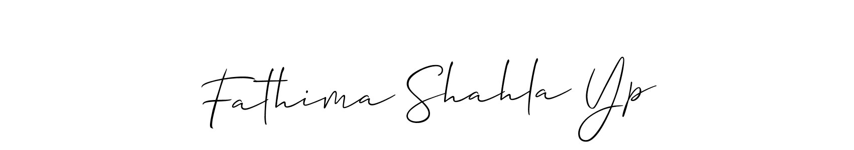 Make a beautiful signature design for name Fathima Shahla Yp. Use this online signature maker to create a handwritten signature for free. Fathima Shahla Yp signature style 2 images and pictures png