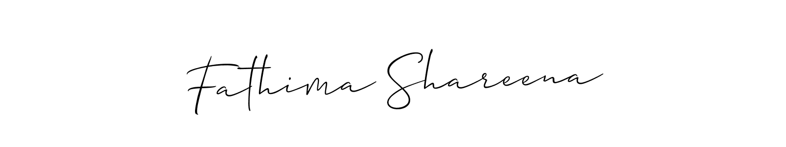 if you are searching for the best signature style for your name Fathima Shareena. so please give up your signature search. here we have designed multiple signature styles  using Allison_Script. Fathima Shareena signature style 2 images and pictures png