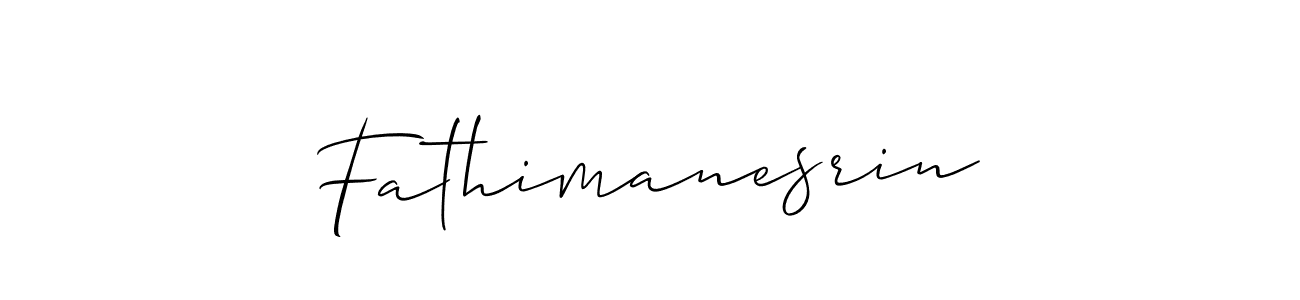 You should practise on your own different ways (Allison_Script) to write your name (Fathimanesrin) in signature. don't let someone else do it for you. Fathimanesrin signature style 2 images and pictures png