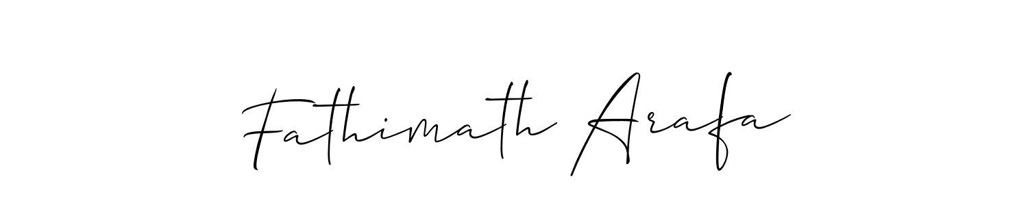 if you are searching for the best signature style for your name Fathimath Arafa. so please give up your signature search. here we have designed multiple signature styles  using Allison_Script. Fathimath Arafa signature style 2 images and pictures png