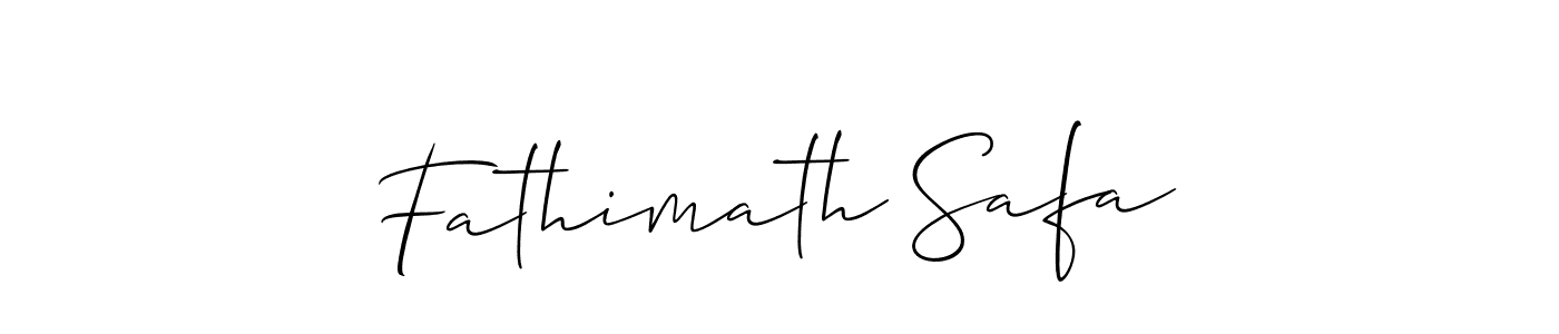 Similarly Allison_Script is the best handwritten signature design. Signature creator online .You can use it as an online autograph creator for name Fathimath Safa. Fathimath Safa signature style 2 images and pictures png