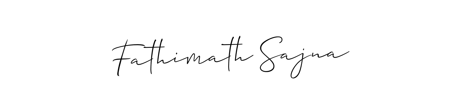 You should practise on your own different ways (Allison_Script) to write your name (Fathimath Sajna) in signature. don't let someone else do it for you. Fathimath Sajna signature style 2 images and pictures png