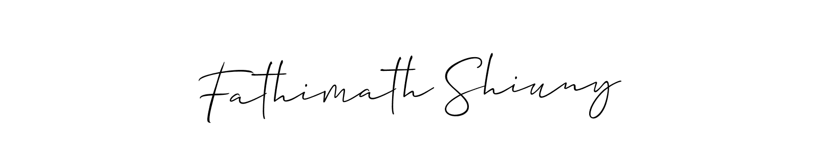 The best way (Allison_Script) to make a short signature is to pick only two or three words in your name. The name Fathimath Shiuny include a total of six letters. For converting this name. Fathimath Shiuny signature style 2 images and pictures png