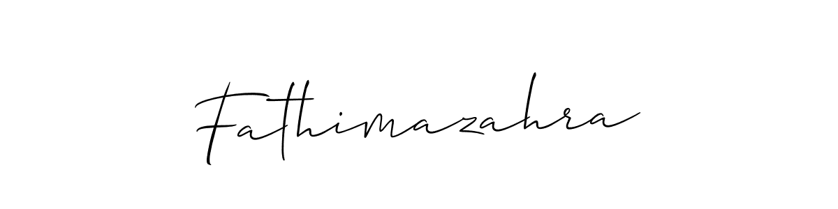 if you are searching for the best signature style for your name Fathimazahra. so please give up your signature search. here we have designed multiple signature styles  using Allison_Script. Fathimazahra signature style 2 images and pictures png