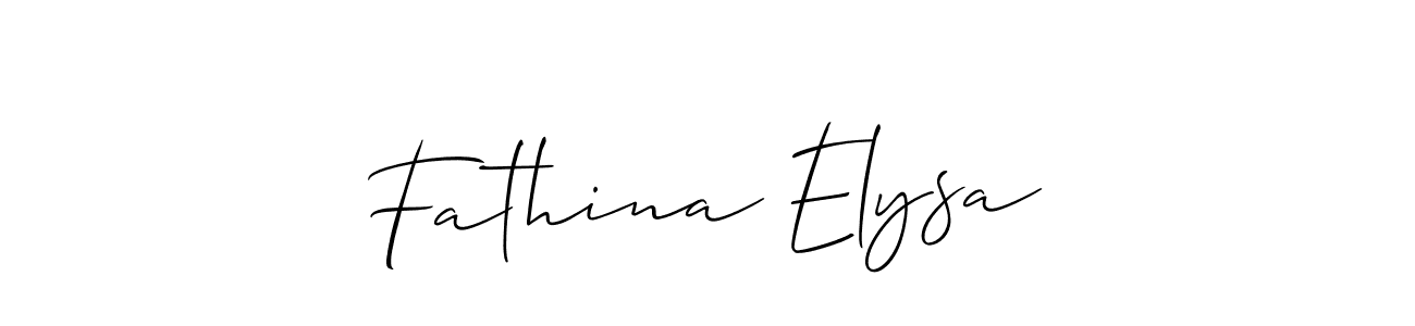 How to Draw Fathina Elysa signature style? Allison_Script is a latest design signature styles for name Fathina Elysa. Fathina Elysa signature style 2 images and pictures png