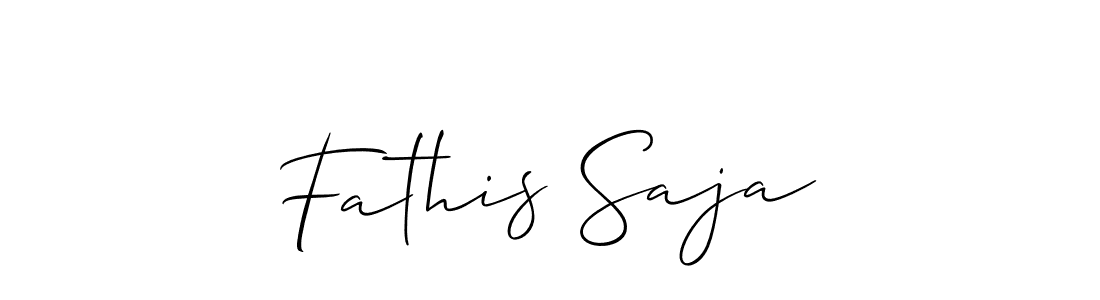 It looks lik you need a new signature style for name Fathis Saja. Design unique handwritten (Allison_Script) signature with our free signature maker in just a few clicks. Fathis Saja signature style 2 images and pictures png