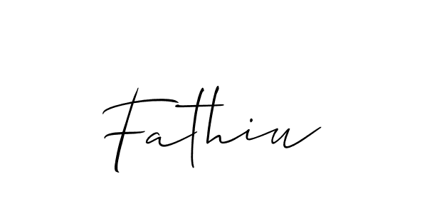 Also You can easily find your signature by using the search form. We will create Fathiu name handwritten signature images for you free of cost using Allison_Script sign style. Fathiu signature style 2 images and pictures png