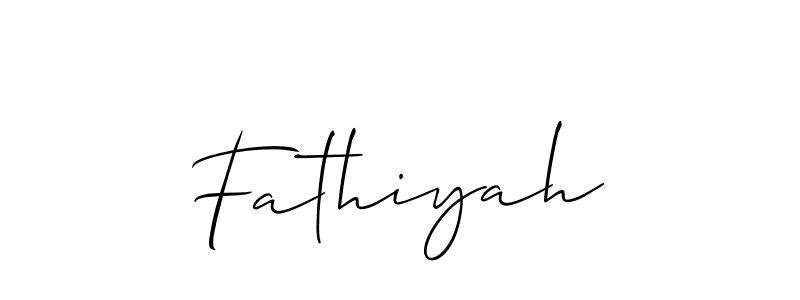 Similarly Allison_Script is the best handwritten signature design. Signature creator online .You can use it as an online autograph creator for name Fathiyah. Fathiyah signature style 2 images and pictures png