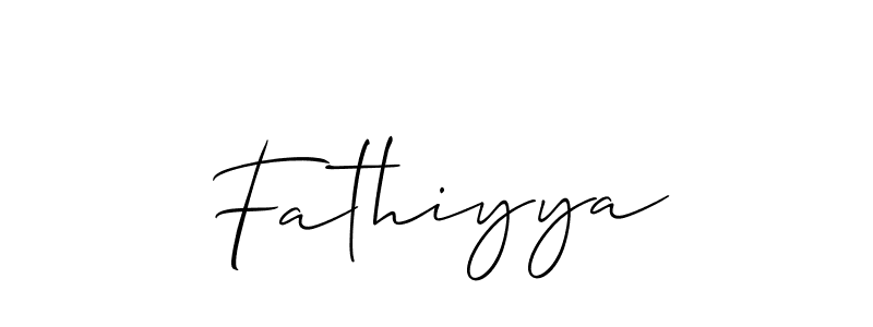 Make a beautiful signature design for name Fathiyya. Use this online signature maker to create a handwritten signature for free. Fathiyya signature style 2 images and pictures png