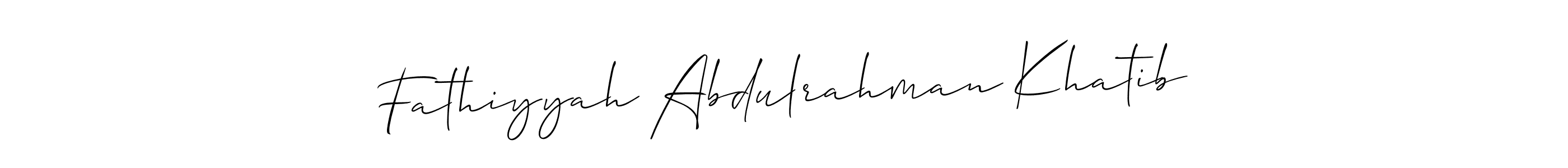 This is the best signature style for the Fathiyyah Abdulrahman Khatib name. Also you like these signature font (Allison_Script). Mix name signature. Fathiyyah Abdulrahman Khatib signature style 2 images and pictures png