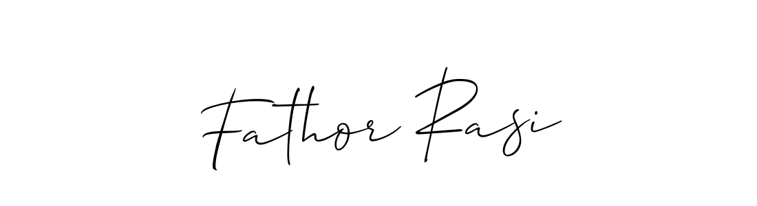 Allison_Script is a professional signature style that is perfect for those who want to add a touch of class to their signature. It is also a great choice for those who want to make their signature more unique. Get Fathor Rasi name to fancy signature for free. Fathor Rasi signature style 2 images and pictures png