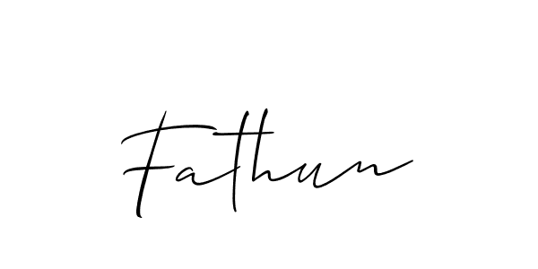 Make a beautiful signature design for name Fathun. Use this online signature maker to create a handwritten signature for free. Fathun signature style 2 images and pictures png