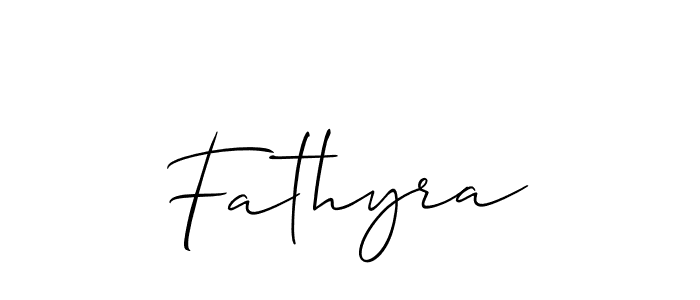 It looks lik you need a new signature style for name Fathyra. Design unique handwritten (Allison_Script) signature with our free signature maker in just a few clicks. Fathyra signature style 2 images and pictures png