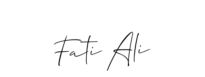 Make a beautiful signature design for name Fati Ali. Use this online signature maker to create a handwritten signature for free. Fati Ali signature style 2 images and pictures png