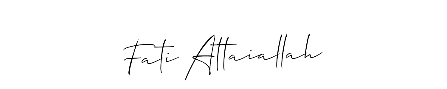 Allison_Script is a professional signature style that is perfect for those who want to add a touch of class to their signature. It is also a great choice for those who want to make their signature more unique. Get Fati Attaiallah name to fancy signature for free. Fati Attaiallah signature style 2 images and pictures png
