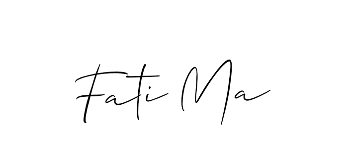 You should practise on your own different ways (Allison_Script) to write your name (Fati Ma) in signature. don't let someone else do it for you. Fati Ma signature style 2 images and pictures png