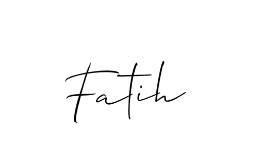 Best and Professional Signature Style for Fatih. Allison_Script Best Signature Style Collection. Fatih signature style 2 images and pictures png
