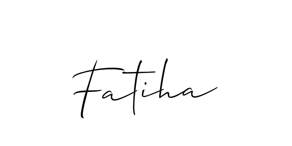 It looks lik you need a new signature style for name Fatiha. Design unique handwritten (Allison_Script) signature with our free signature maker in just a few clicks. Fatiha signature style 2 images and pictures png