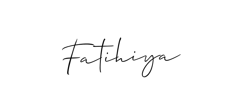 Make a short Fatihiya signature style. Manage your documents anywhere anytime using Allison_Script. Create and add eSignatures, submit forms, share and send files easily. Fatihiya signature style 2 images and pictures png