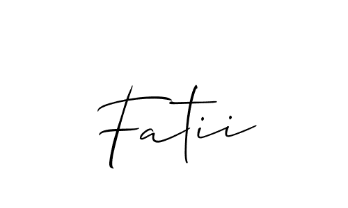 Fatii stylish signature style. Best Handwritten Sign (Allison_Script) for my name. Handwritten Signature Collection Ideas for my name Fatii. Fatii signature style 2 images and pictures png