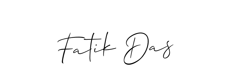 How to make Fatik Das name signature. Use Allison_Script style for creating short signs online. This is the latest handwritten sign. Fatik Das signature style 2 images and pictures png