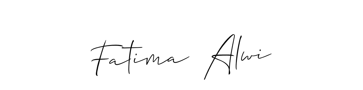 Similarly Allison_Script is the best handwritten signature design. Signature creator online .You can use it as an online autograph creator for name Fatima  Alwi. Fatima  Alwi signature style 2 images and pictures png